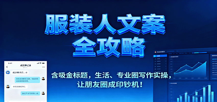 服装人文案全攻略，含吸金标题，生活、专业圈写作实操，让朋友圈成印钞机！-志拓网创