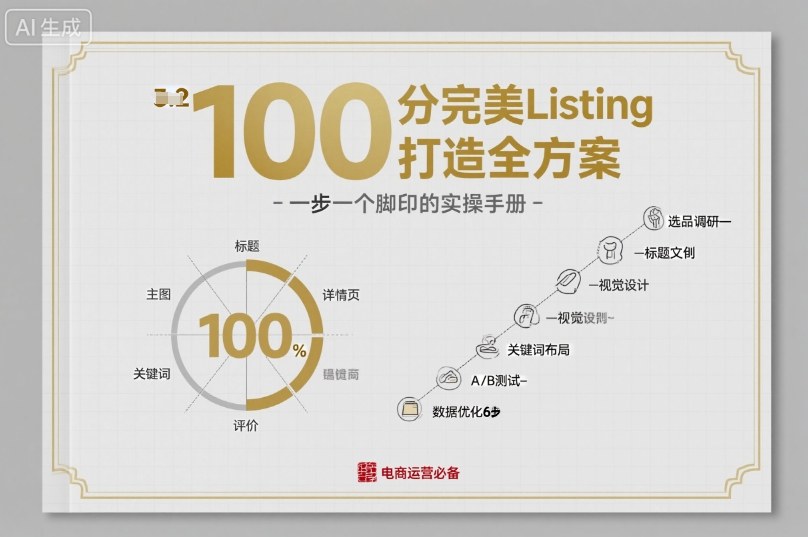 100分完美Listing打造全方案，想要完美listing必须是需要一步一个脚印的-志拓网创
