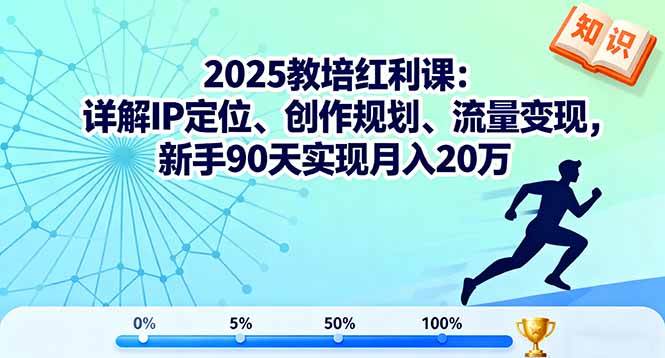（16178期）2025教培红利课：详解IP定位、创作规划、流量变现，新手90天实现月入20万-志拓网创