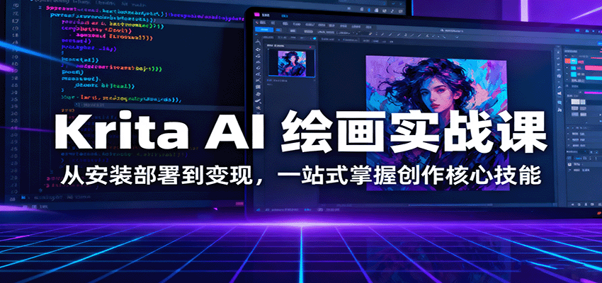 Krita AI 绘画实战课：从安装部署到变现，一站式掌握创作核心技能-志拓网创