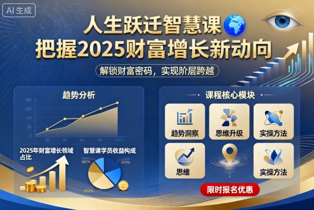 人生跃迁智慧课，把据2025财富增长新动向-志拓网创