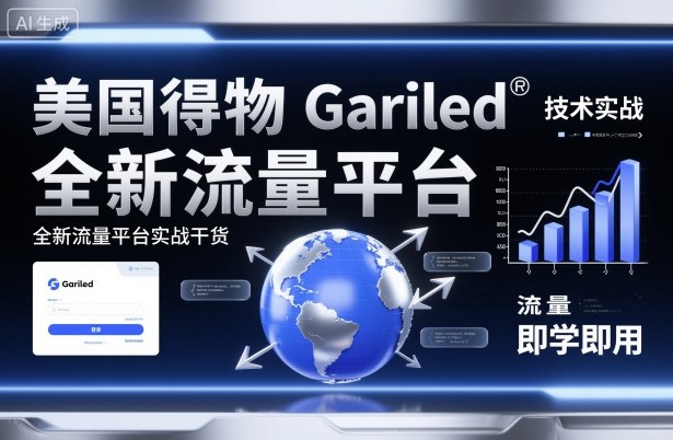 美国得物Gariled技术实战，全新流量平台​实战干货，即学即用-志拓网创