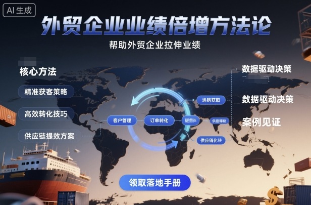 外贸企业业绩倍增方法论，帮助外贸企业拉伸业绩-志拓网创