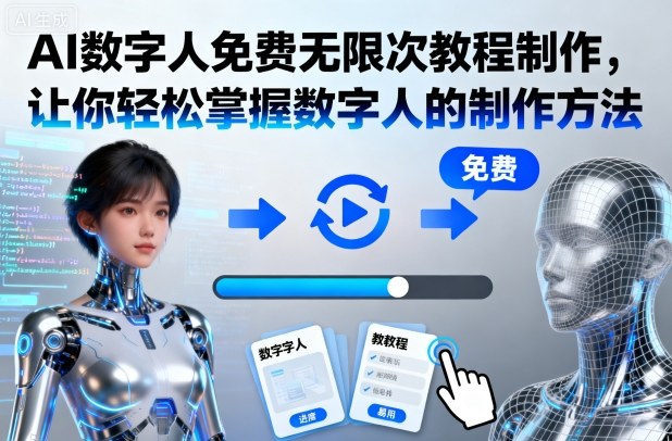 AI数字人免费无限次教程制作，让你轻松掌握数字人的制作方法-志拓网创