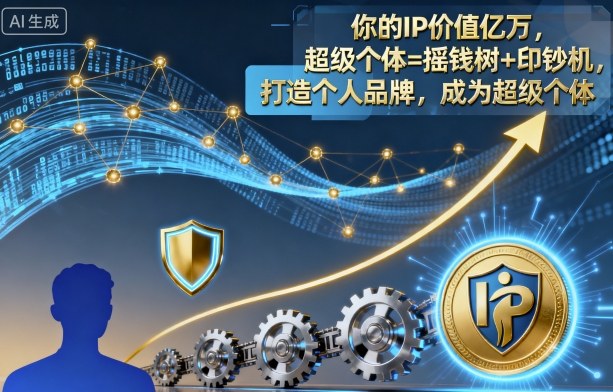 你的IP价值亿万，超级个体=摇钱树+印钞机，打造个人品牌，成为超级个体-志拓网创