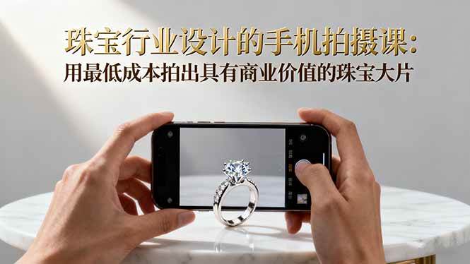 （16385期）珠宝行业设计的手机拍摄课：用最低成本拍出具有商业价值的珠宝大片！-志拓网创