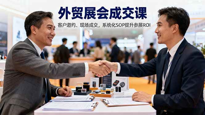 （16356期）外贸展会成交课，含目标制定、客户邀约、现场成交，系统化SOP提升参展ROI-志拓网创