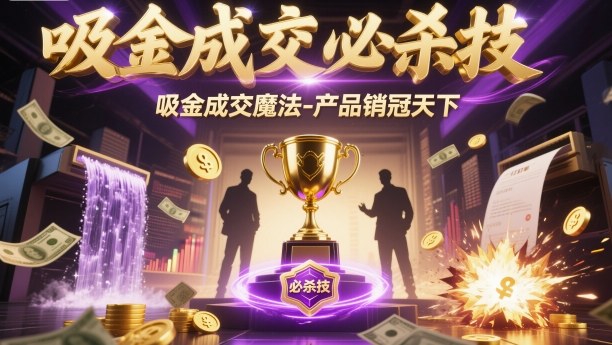 吸金成交必杀技，吸金成交魔法-产品销冠天下-志拓网创