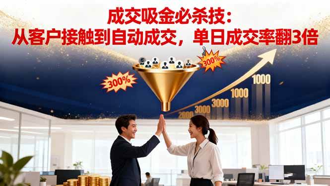 （16432期）吸金成交营销必杀技：从客户接触到自动成交，单日成交率翻3倍-志拓网创