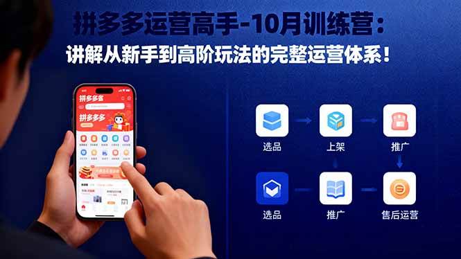 （16448期）拼多多运营高手-10月训练营：讲解从新手到高阶玩法的完整运营体系！-志拓网创